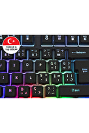 Everest KB-R800 METAFOR USB Gökkuşağı Aydınlatmalı Q Metal Yüzey Gaming Oyuncu Klavyesi