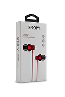 Snopy SN-J19 Mobil Telefon Uyumlu Kulak içi Kırmızı Mikrofonlu Kulaklık