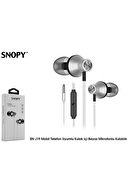 Snopy SN-J19 Mobil Telefon Uyumlu Kulak içi Beyaz Mikrofonlu Kulaklık