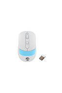 Everest SM-18 Usb Beyaz/Mavi 2.4Ghz Optik Kablosuz Mouse