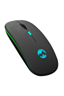 Everest SMW-710 Usb 2.4Ghz Siyah Ledli 800/1200/1600dpi Şarjlı Kablosuz Mouse