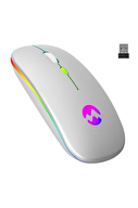 Everest SMW-710 Usb 2.4Ghz Gümüş Ledli 800/1200/1600dpi Şarjlı Kablosuz Mouse