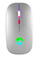 Everest SMW-710 Usb 2.4Ghz Gümüş Ledli 800/1200/1600dpi Şarjlı Kablosuz Mouse