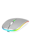 Everest SMW-710 Usb 2.4Ghz Gümüş Ledli 800/1200/1600dpi Şarjlı Kablosuz Mouse