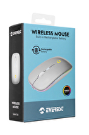 Everest SMW-710 Usb 2.4Ghz Gümüş Ledli 800/1200/1600dpi Şarjlı Kablosuz Mouse