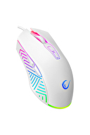 Rampage SMX-G68 SPEAR Full RGB 7200DPI Beyaz 7D Makrolu Gaming Oyuncu Mouse