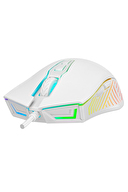 Rampage SMX-G68 SPEAR Full RGB 7200DPI Beyaz 7D Makrolu Gaming Oyuncu Mouse