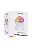 Mikado MD-X740 Beyaz Şarjlı BT-TF Cart-USB Tavan Led Işıklı Disko Topu Speaker Hoparlör