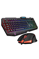 Everest KM-6168 FORMULA COMBO Usb 3 Makro Tuşlu RGB Aydınlatmalı Q Gaming Oyuncu Klavye Mouse Set