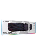 Everest KM-6168 FORMULA COMBO Usb 3 Makro Tuşlu RGB Aydınlatmalı Q Gaming Oyuncu Klavye Mouse Set