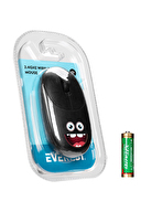 Everest SM-26 FASHION 2.4Ghz Siyah Kabartmalı Kablosuz Mouse
