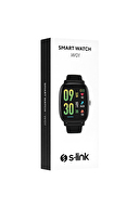 S-Link W01 DaFit Uyumlu+ Bluetooth 1.7 Ekran 200mAh Bataryalı Siyah Akıllı Saat/ Smart Watch