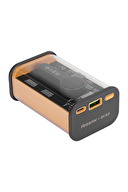 S-link V92 9200mAh PD22.5W + QC3.0 USB+Type-C Gri/Sarı LCD Şeffaf Taşınabilir Pil Şarj Cihazı Powerbank