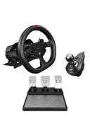 Rampage DRIVE RS+ PS4/PC/XBOX ONE/Xbox Series S/X Yaylı 3 Pedal -El Vitesi Gaming Oyun Direksiyonu