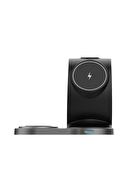 S-link SW-CWF59 Telefon Kulaklık Akıllı Saat 3 'in 1 Magsafe Siyah Kablosuz Şarj Cihazı