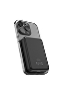 S-link M5 5000mAh PD20W Magsafe 15W Kablosuz Type-C Siyah Taşınabilir Pil Şarj Cihazı Powerbank