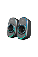 Rampage RMS-X3 2.0 6W Bluetooth Özellikli Siyah Multimedia RGB Işıklı Gaming USB Speaker