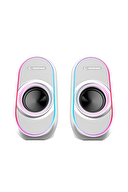 Rampage RMS-X3 2.0 6W Bluetooth Özellikli Beyaz Multimedia RGB Işıklı Gaming USB Speaker