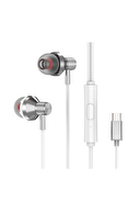 Snopy SN-BT22 Type C Telefon Uyumlu Beyaz Mikrofonlu Kulaklık