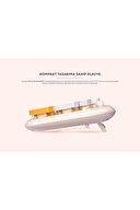 Everest KM-6284 WHISKER Renkli Tuşlu Bej Kablosuz Q Klavye + Mouse Set