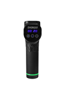 Everest EV-MT51 12V Dijital Karbon Fiber/Siyah 2500 mAh Kablosuz Profesyonel Sporcu 30 Kademeli Hız 7 Başlıklı Masaj Tab