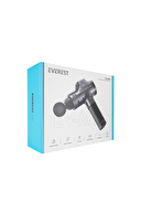 Everest EV-MT51 12V Dijital Karbon Fiber/Siyah 2500 mAh Kablosuz Profesyonel Sporcu 30 Kademeli Hız 7 Başlıklı Masaj Tab