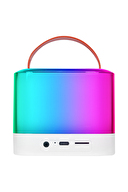 Mikado MD-16BT Favorite Beyaz TF Kart Destekli Bluetooth Wireless Karaoke Mikrofonlu 1200mAh Taşınabilir Speaker