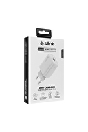 S-link SL-EC65 Type USB-C 30W PD / 33W PPS Hızlı Ev Şarj Adaptörü