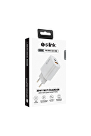 S-link SL-EC67 Type USB-C 30W PD / 33W PPS USB QC 3.0 18W Hızlı Ev Şarj Adaptörü
