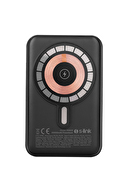 S-link M1029 10000mAh Magsafe 15W HSC22.5W+PD20W+QC3.0 Siyah LCD Taşınabilir Şarj Cihazı Powerbank