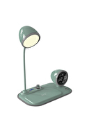 S-link SL-CW21 Yeşil Telefon Uyumlu Fast Şarj 15W Ayarlanabilir Led Işıklı LCD Ekran Double Alarmli Masa Lambası