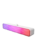 Mikado MD-SBT31 Beyaz 5W*2 1200mAh BT,RGB,TF Card,Type-C ,USB Soundbar Speaker