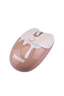 Everest KM-6286 Ice Cream Fildişi Kablosuz 2.4 + BT Q Klavye + Mouse Set