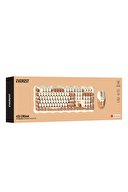 Everest KM-6286 Ice Cream Fildişi Kablosuz 2.4 + BT Q Klavye + Mouse Set