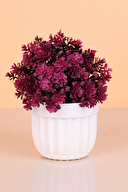 Hometime Çizgili Saksı Top Yapay Çiçek