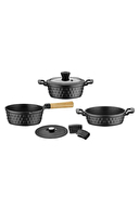 Brioni Diamond 5 Parça Midi Set Siyah