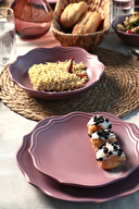 Keramika Romeo Seramik Yemek Takımı Romeo 24 Parça Mat Violet