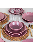 Keramika Romeo Seramik Yemek Takımı Romeo 24 Parça Mat Violet