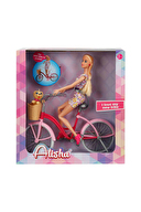 Alisha Bisiklet Keyfi - Puantiyeli Elbise-Pembe Kutu