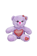 Peluş Ayı Oturan Renkli/Kalpli 26 Cm