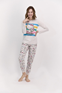 Hello Kitty Kız Çocuk Pijama Takım L1400-3BEJ