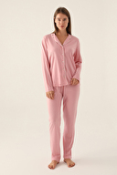 Pierre Cardin Kadın Gömlek Pijama PC7717-SGLKRS