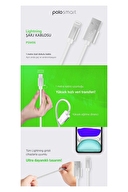 Polosmart psm06 lıghtnıng şarj kablosu beyaz
