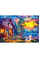 KS Puzzle Evening Sunset Cabin 1000 Parça Puzzle