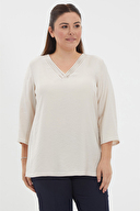 Selen Kadın Büyük Beden Bluz 24YSL8878