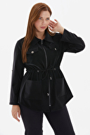 Selen Kadın Büyük Beden Trençkot 24KSL9392