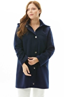 Selen Kadın Büyük Beden Kaban 24KSL9404