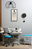 Creo Mobili Vega Delux Çalışma Masası Mavi Vgdea-2