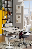 Creo Mobili Vega Delux Çalışma Masası Mavi Vgdea-2