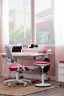 Creo Mobili Sirius Advanced Çalışma Masası Takımı Beyaz Fuşya Sradv-2